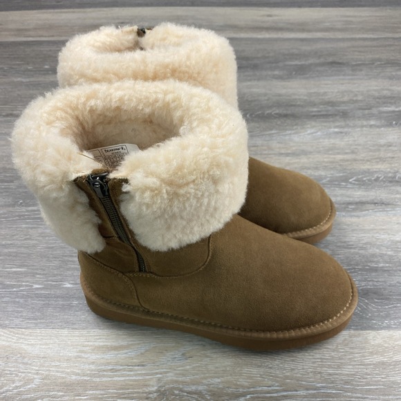 Bearpaw womens Karen Boots Size 9 Brown Fur Trim Style 3276W - Picture 4 of 11